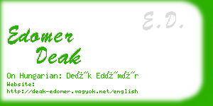 edomer deak business card